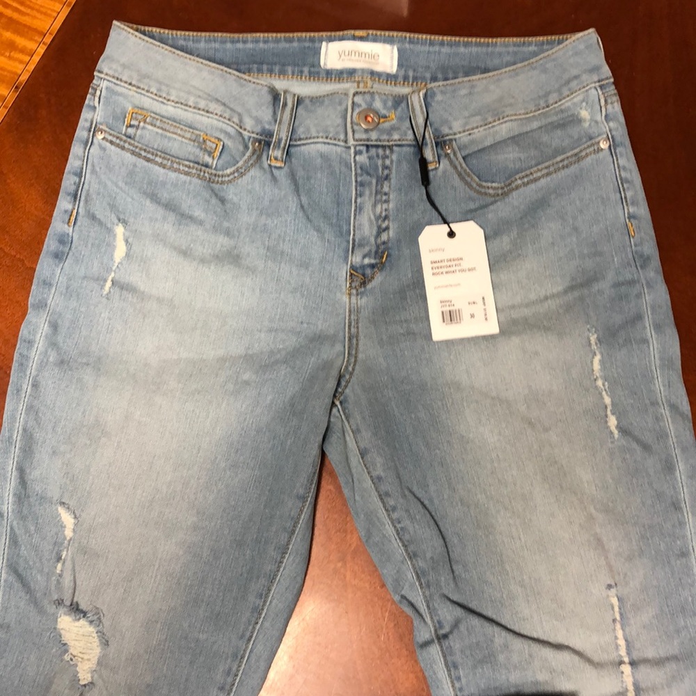 Yummie sun bleached skinny jeans